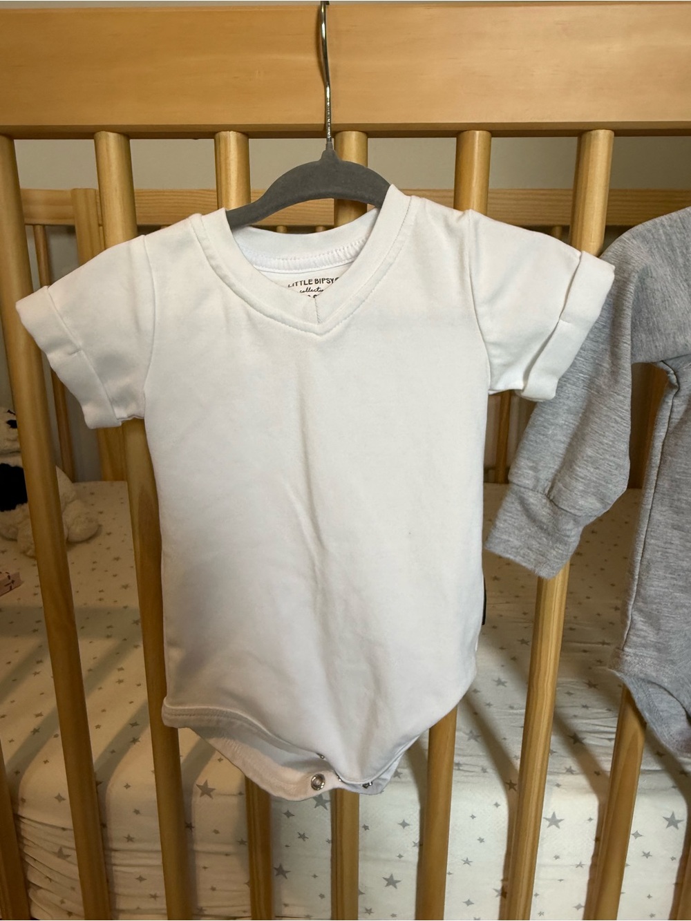 EUC Little Bipsy Core Basics Bodysuit Bundle:  Size 6-9M (Black, White & Grey) - Picture 4 of 7
